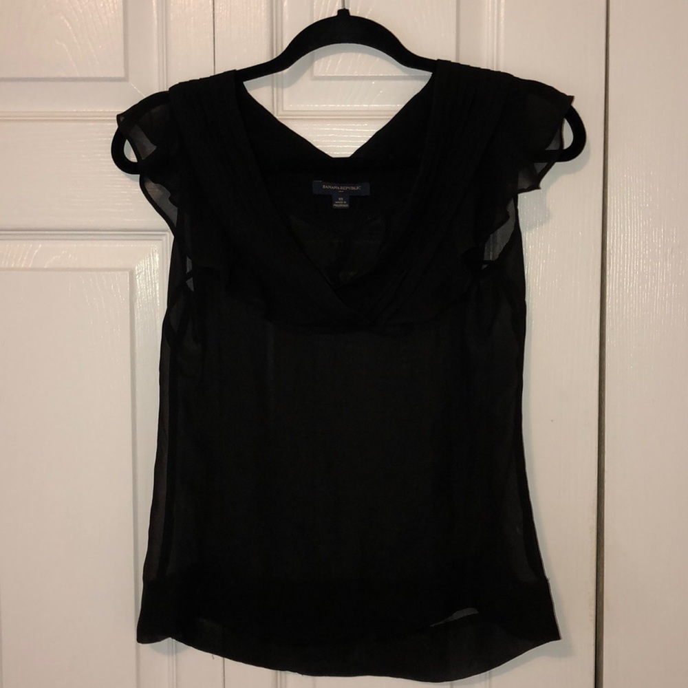 Sheer banana republic blouse